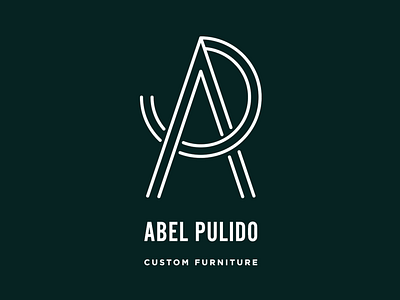 Abel Pulido Custom Furniture geometric logo monogram monogram logo typography
