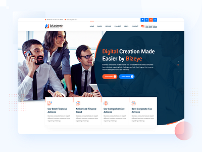 Bizeye Digital Agency UI Design