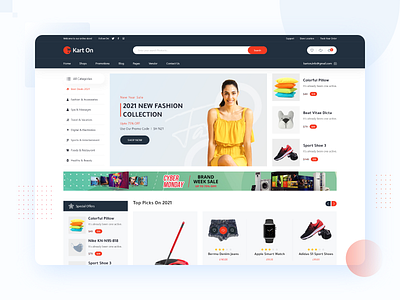 Karton Multivendor E Commerce Landing Page!2 design ecommerce graphic design responsive theme ui ui design website development wordpress wordpress development