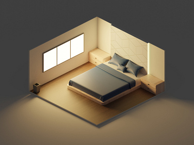 Low Light Bedroom 3d 3d art 3d artist blender blender3d graphic design illustration