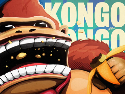 Donkey Kong Illustration banana donkey kong illustration nintendo painting