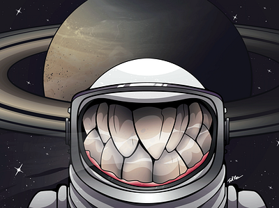 Saturn Season abstract adobe illustrator adobe photoshop astrology astronaut character design illustration painting saturn stars vector