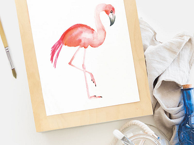 Flamingo Road art flamingo flamingo road painting pulve renee watercolor