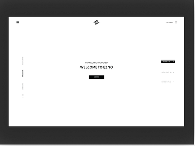 Ezno Project #001 black and white debut developer minimalism reactapp web webdesign website builder