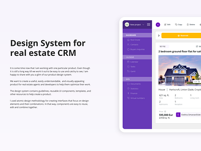 Design System for Real Estate CRM design system real estate styleguide ui ui elements