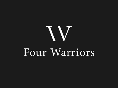 Four Warriors brand branding dailylogochallenge design identity letter logo logotype minimal minimalistic stroke typography