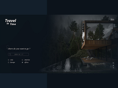 travel in time illustartor photoshop site site design travel ui ux design