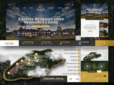 Pampas Hotel Fazenda country farm hotel hotel ui user interface webdesign