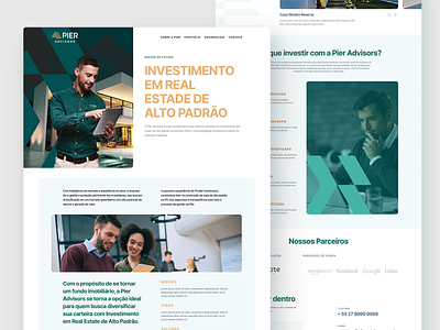 Pier Advisors design product u ui ux website design