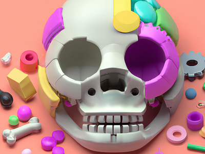 ToySkull 3d skull toy toys