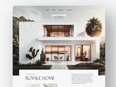 Real Estate web design for Gopabas company design flat ui uidesign uiux web webdesign website