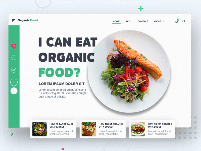 Organic Food design ui uiux web webdesign website