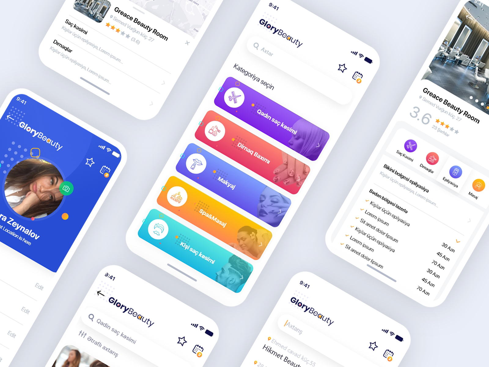 Beauty salon booking system by Yanar on Dribbble