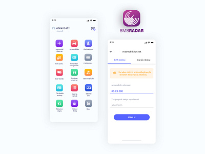 SMSRadar mobil app design app design flat ui uiux