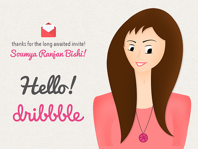 First Shot character debut dribbble locket first shot hello invite thanks