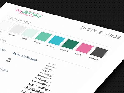 UI Style Guide colors first style guide skin style guide ui web style guide website