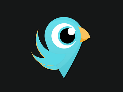 Birdiee app icon bird blue cute happy icon search twitter
