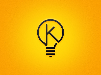 "K" Bulb bulb icon identity illustration k lettering light bulb logo mark