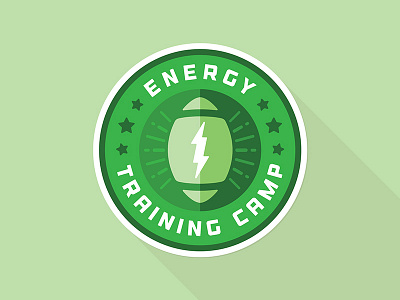 Another Green Badge badge circle flat football lightning lightning bolt logo retro type