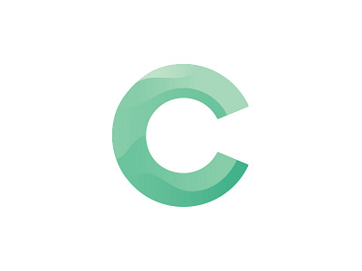 Wavy C c green identity letterform logo logo design soft wave