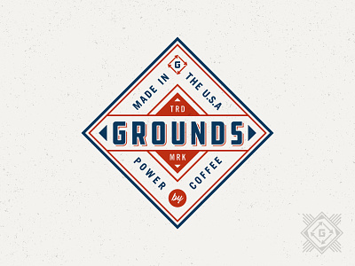 Grounds Badge badge brand coffee diamond identity logo old school retro stamp trade mark