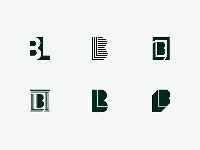 B+L Monograms bl icon initials letter letters lockup logo mark monogram trademark typography
