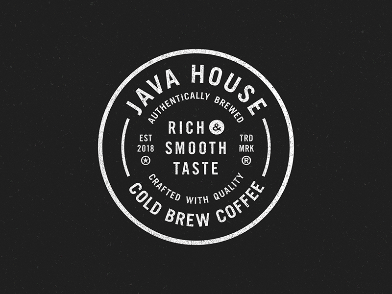 Java House Badge badge badge design branding circle coffee coffee cup coffee shop cold brew cup cup design logo package design packaging type typography