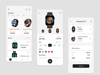 E-commerce App Design app clean design e commerce illustration mobile app ui user interface ux website