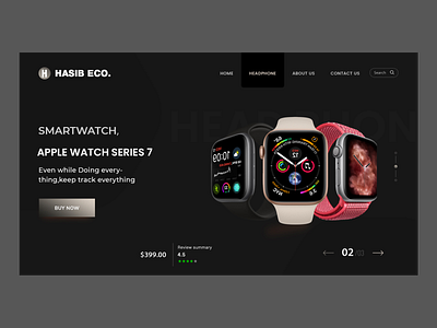 Smart watch Web - Header Exploration by Hasibur Rahman on Dribbble