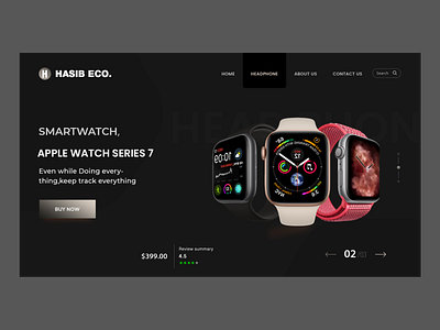 Smart watch Web - Header Exploration