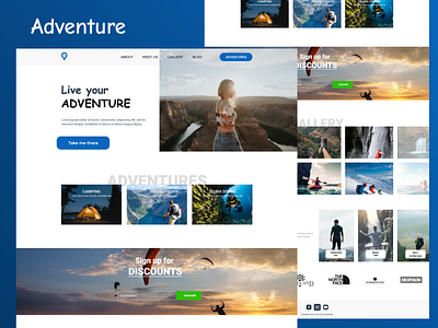 Adventure Landing page