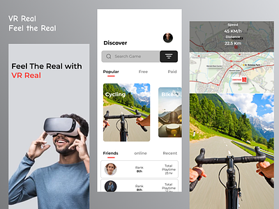 VR Real- Virtual reality app Ui Design