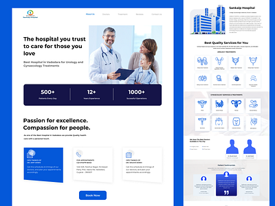 Hospital - Landing page design clinic dashboard doctor app doctor booking doctor reaseach doctor site doctor specialist doctor website hospital hospital booking hospital landing page hospital web design mobile app patient reseach product design special service design ui user interface user reasearch ux