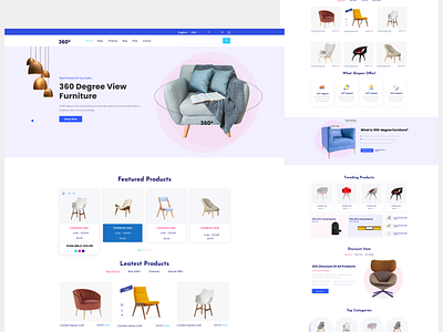 360° view Ecommerce landing page