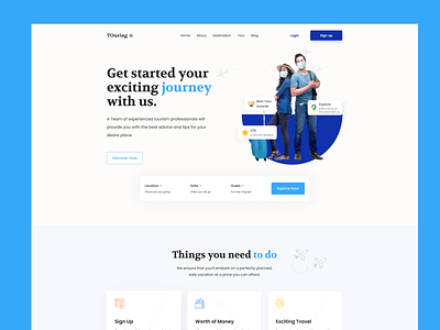 Travel Agency Landing Page agency landing page blockchain dashboard landing page landing page designer mobile app product analyst. product designer tour landing page travel landing page ui ui designer user interface ux ux designer ux researcher web 3.0 website designer