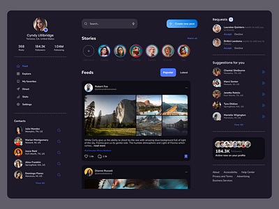 Social media web app