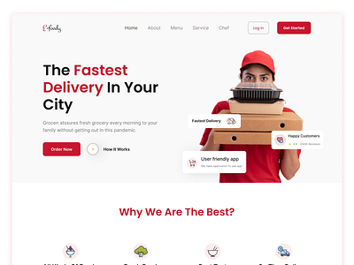 Food Delivery Company landing page