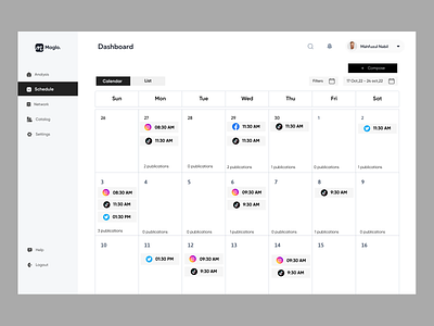 Social Media Management analytical clean clean design clean work dashboard mobile app schedule schedule post social media dashboard social media post social post ui designer usability user flow designer user interface user researcher ux designer web app web3.0 website