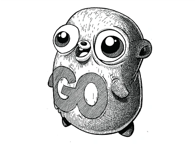 Golang Gopher animal code computer cute development engineering golang google gopher