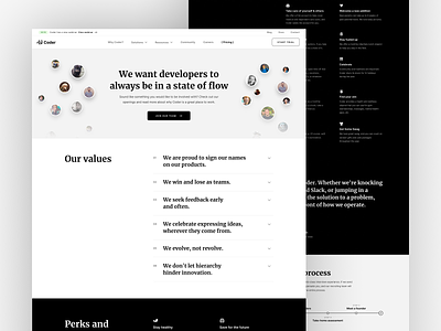 Coder – Careers branding careers computer design developer engineering home page landing page software typography ui webpagedesign