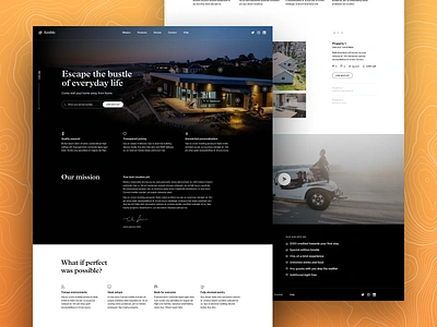 Amble – homepage apartment design homepage hotel property real estate rental ui vacation web design website