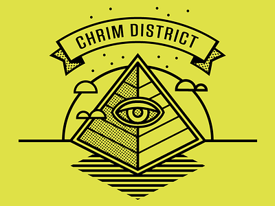CHRIM District – Pyramid Design design eye halftone money neon pyramid secret shirt skateboard surf tattoo