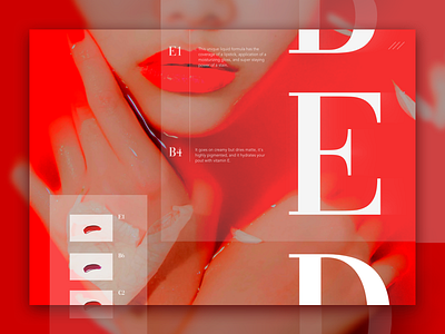 Beauty brand design fonts illustration photo red typography ui ui design ux