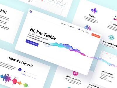 Talkie bot bot chatbot design landing landing design landingpage ui ux voicebot web design website