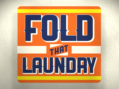 Fold That Laundry animation laundry orange vintage