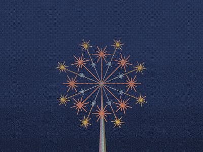 Dandelion Firework fireworks happy new year illustration