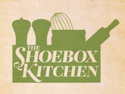 Shoebox Kitchen identity kitchen logo pepper rollingpin salt whisk