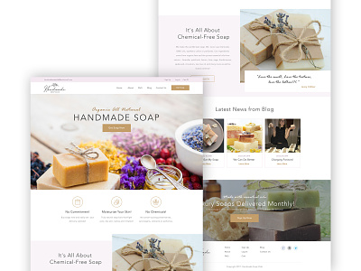Handmade Soap Club - Website about Cosmetic Products clean cosmetics creative design handmade layout minimal natural organic theme typography ui ux web web design web development website website design wordpress