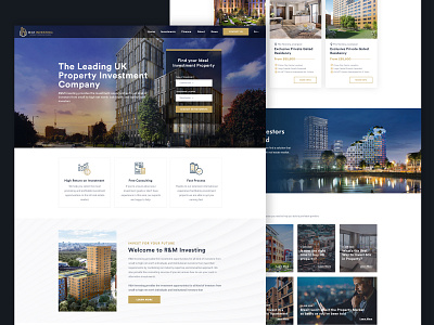 Website for Real Estate Investment Company creative design investment layout property management real estate theme typography ui uk ux web web design web development website website design wordpress