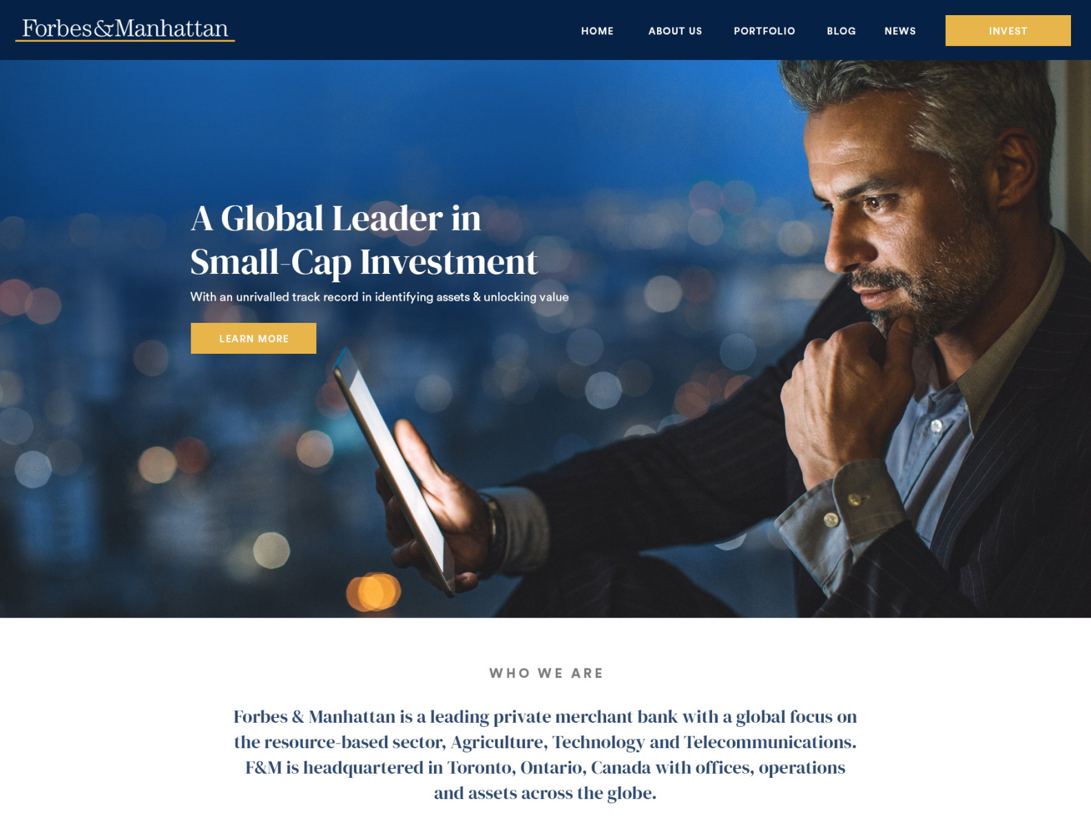 Website for an Investment Company by Magdalena Ciborowska on Dribbble